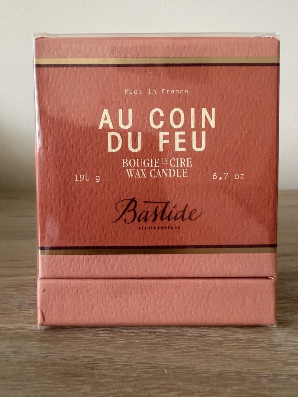 Bastide Au Coin du Feu Wax Candle 6.7 oz 190g New Sealed France